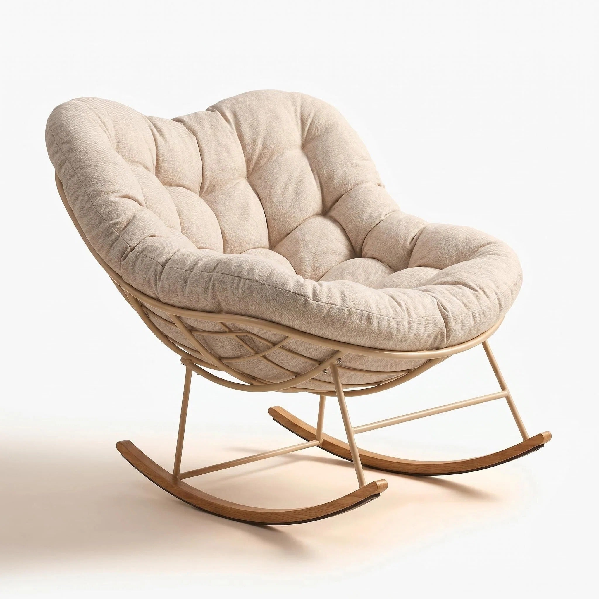 The Cloud Rocker Padded Rocking Chair, Comfy Oversized Upholstered Rocker for Living Room
