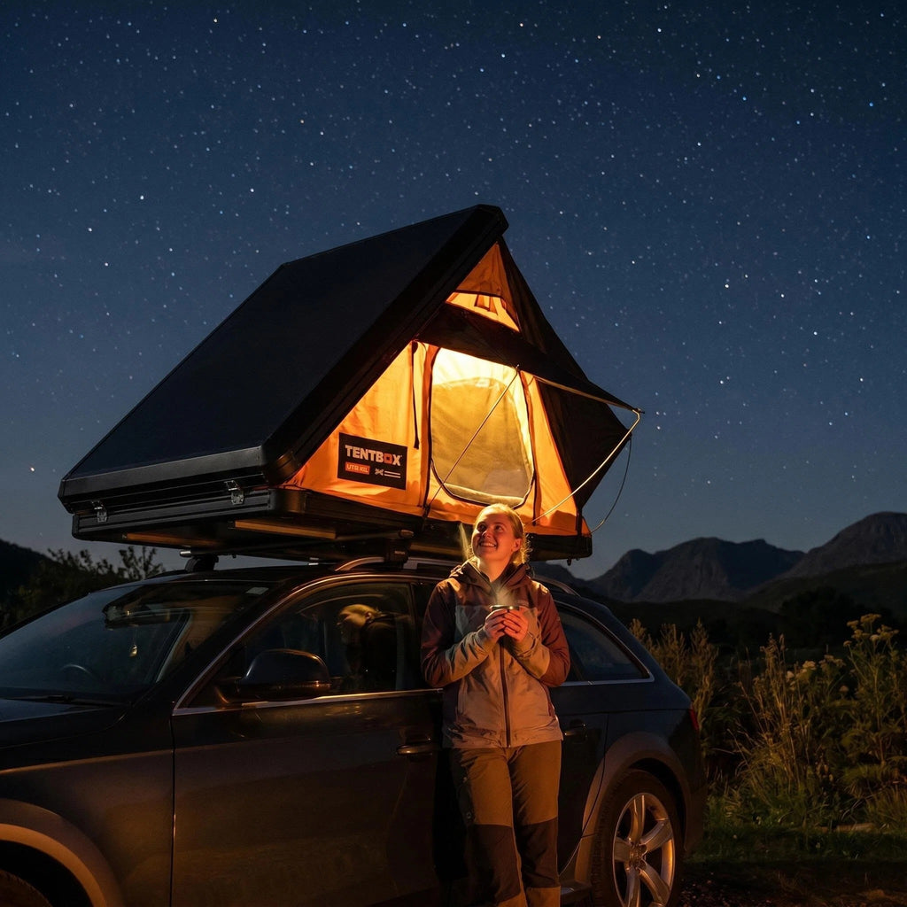 Soft Shell Rooftop Tent, Waterproof Car Roof Tent with Ladder for Camping