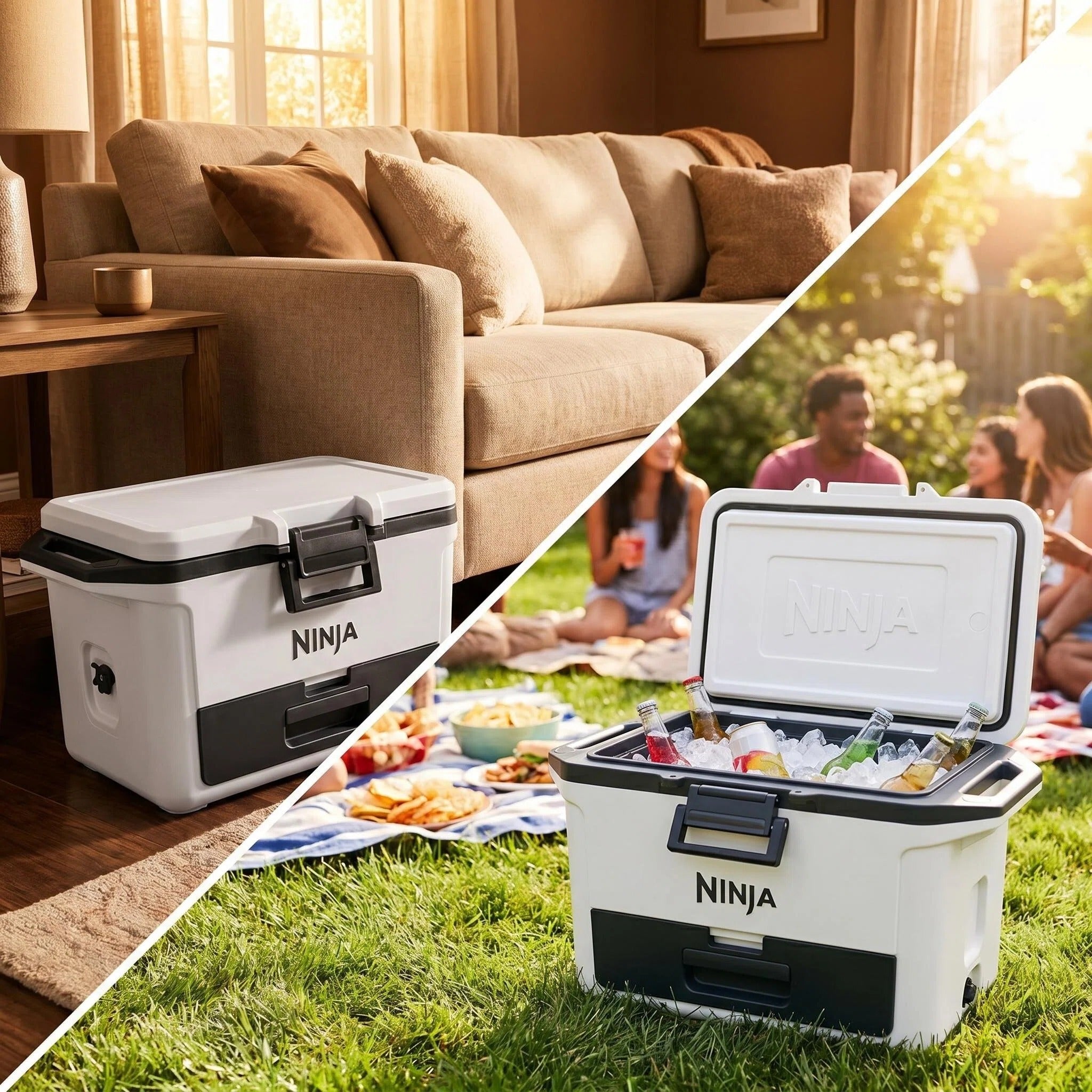 Long-Lasting Chill Cooler with Storage Drawer, Ice Retention Hard Cooler