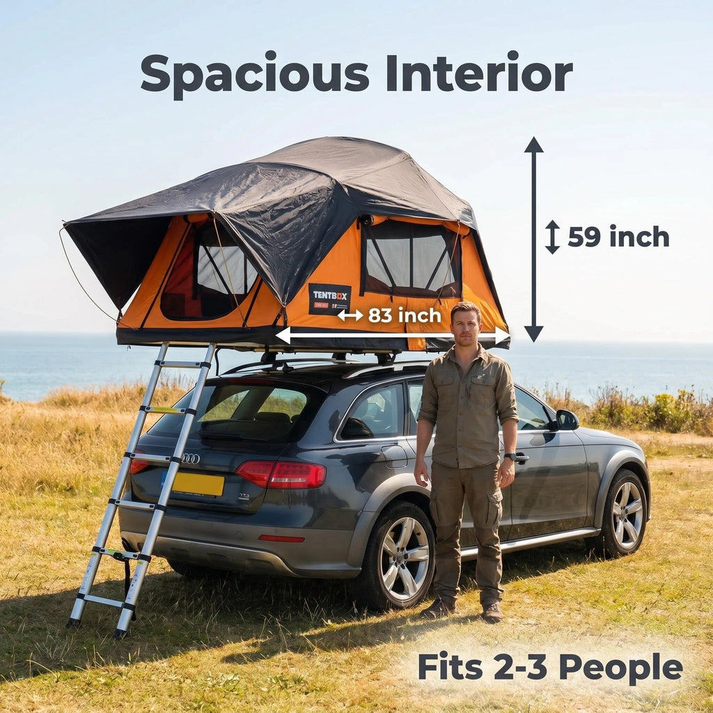 Soft Shell Rooftop Tent, Waterproof Car Roof Tent with Ladder for Camping