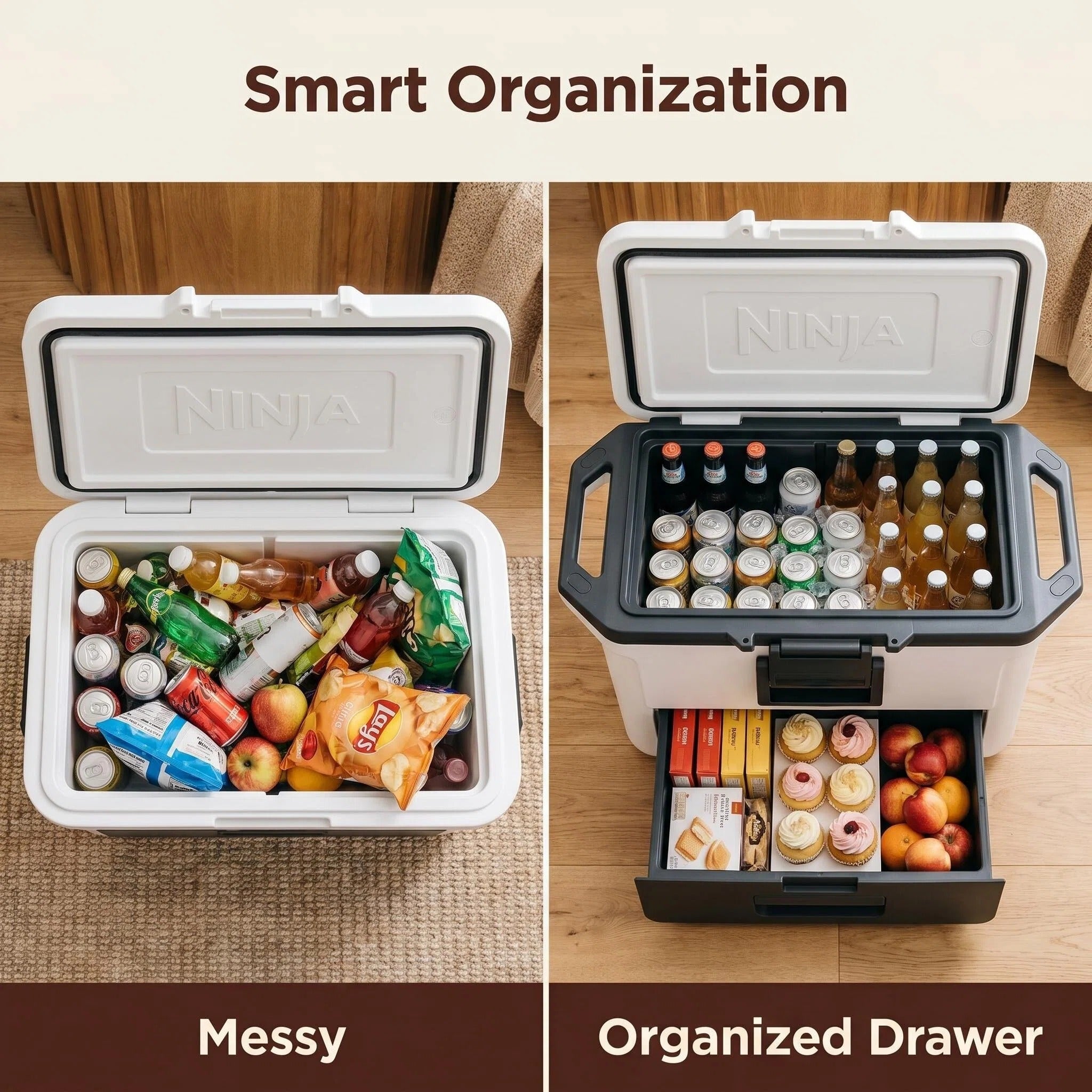 Long-Lasting Chill Cooler with Storage Drawer, Ice Retention Hard Cooler